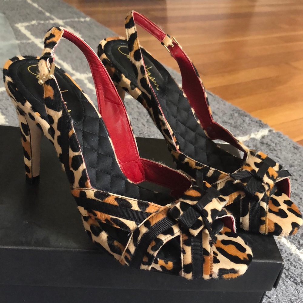 NEW Cole Haan leopard slingback heels size 8.5